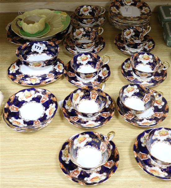A Royal Albert part teaset (37 pieces) and three items of Carlton Ware